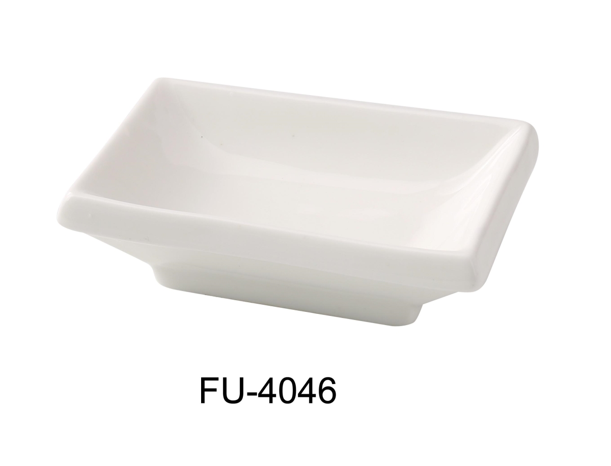Picture of Yanco FU-4046 Fuji 1.5 oz Sauce Dish, Bone White - 3.75 x 2 .5 x 1 .125 in. - Porcelain - Pack of 48