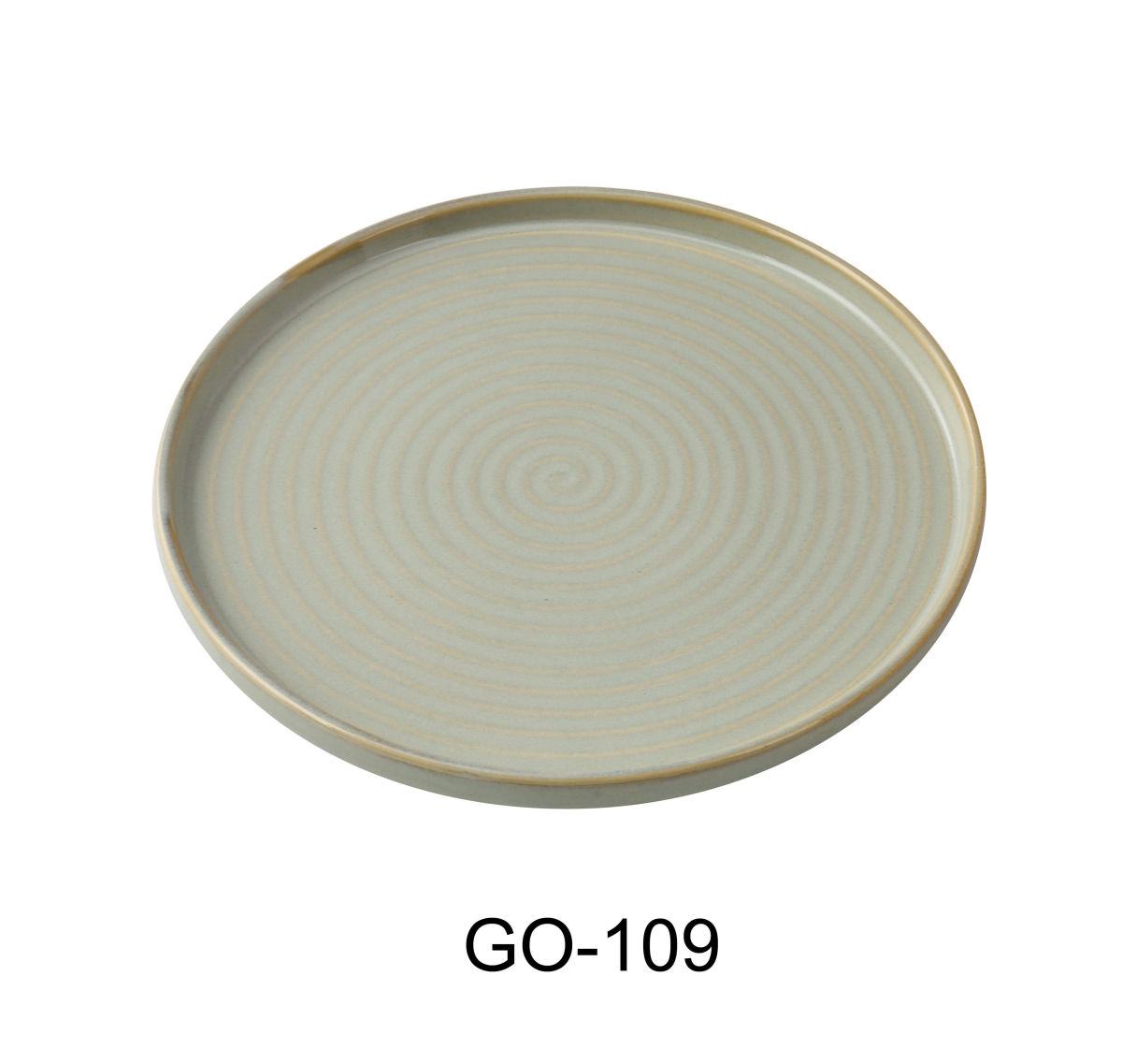 Picture of Yanco GO-109 Golden Coast 9 x 1 in. Round Plate with Upright Rim - China - Pack of 24