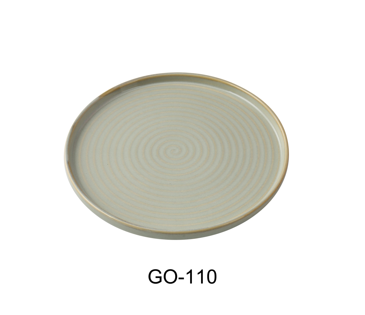 Picture of Yanco GO-110 Golden Coast 10.5 x 1.125 in. Round Plate with Upright Rim - China - Pack of 12
