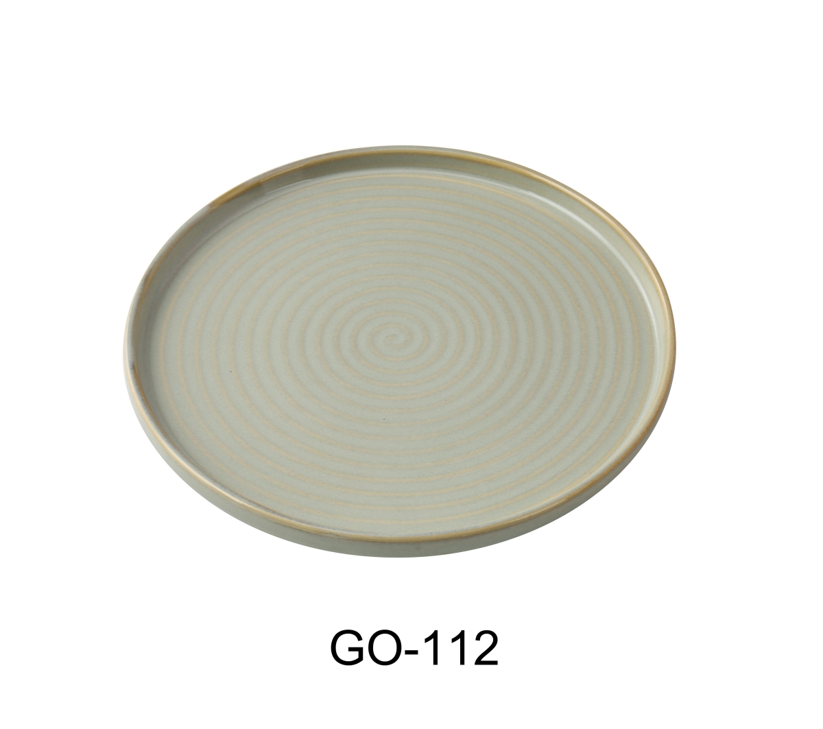 Picture of Yanco GO-112 Golden Coast 12 x 1.25 in. Round Plate with Upright Rim - China - Pack of 12