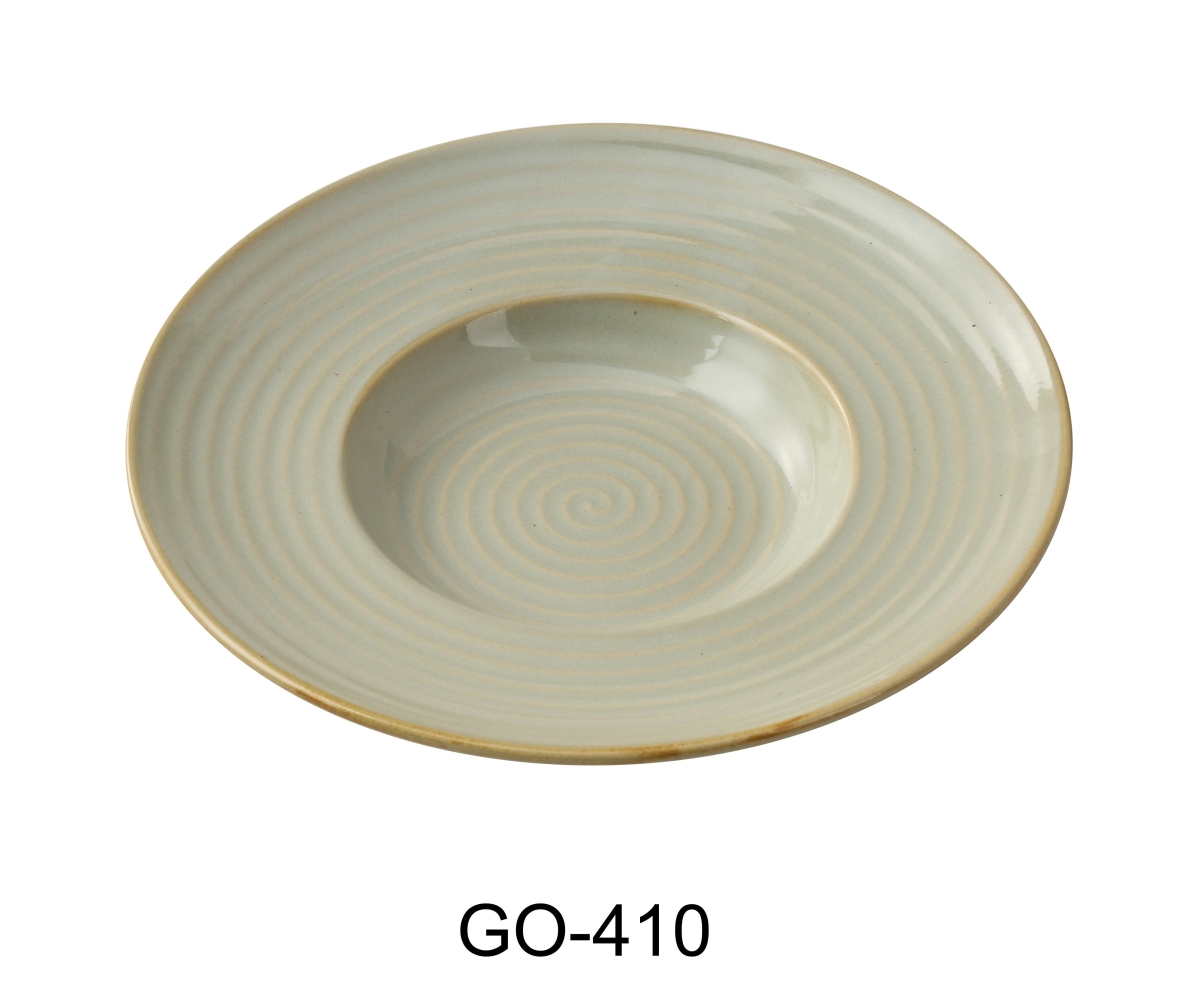 Picture of Yanco GO-410 Golden Coast 10.5 x 5.75 x 2 in. Pasta & Salad Bowl - 10 oz - China - Pack of 12