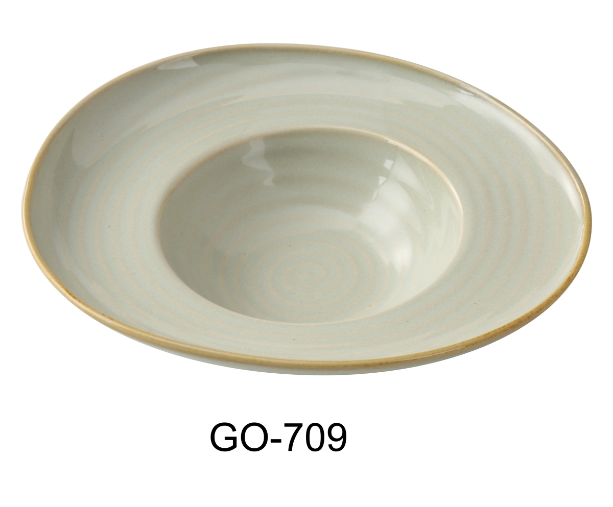Picture of Yanco GO-709 Golden Coast 9.5 x 8.25 x 3 in. Dessert Plate - 10 oz - China - Pack of 12