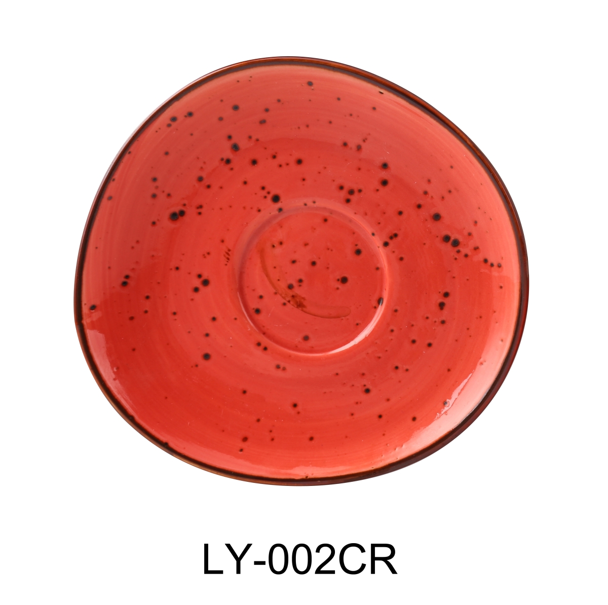 Picture of Yanco LY-002CR Lyon Collection 6.5 in. Saucer&#44; Coral - Reactive Glaze - Pack of 36