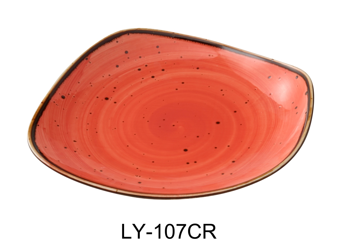 Picture of Yanco LY-107CR Lyon Collection 7.25 in. Plate, Coral - Reactive Glaze - Pack of 36
