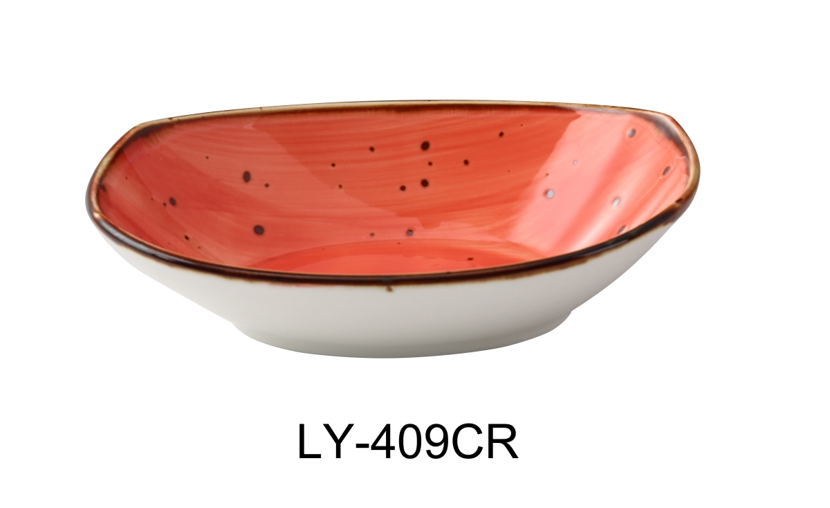 Picture of Yanco LY-409CR Lyon 9 in. Oval Bowl, Coral - 20 oz - Reactive Glaze - Pack of 12