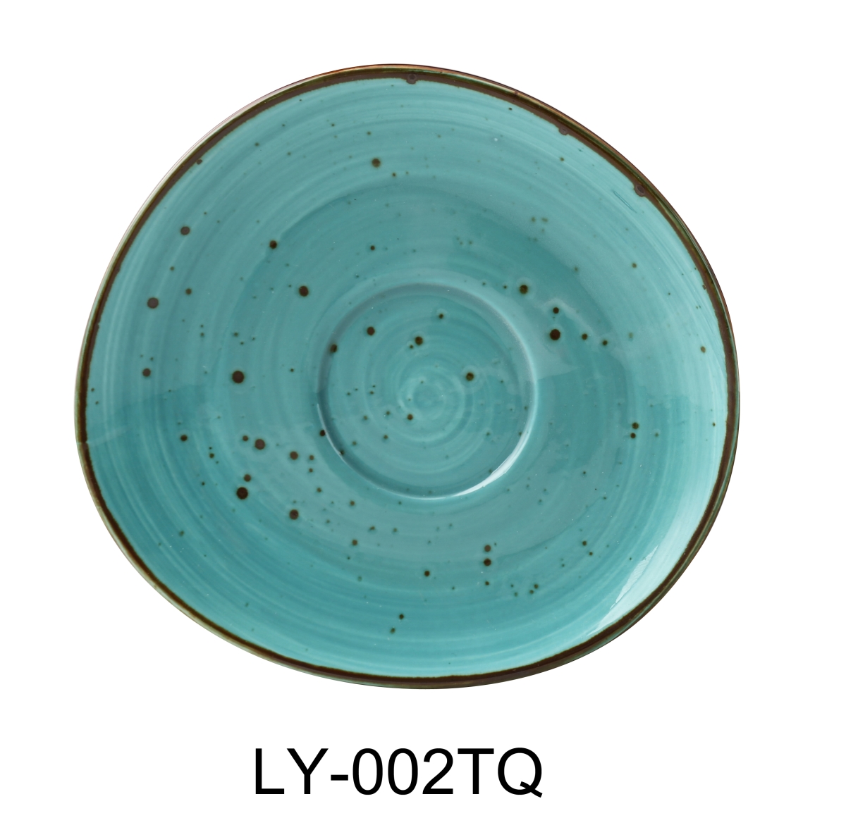 Picture of Yanco LY-002TQ Lyon Collection 6.5 in. Saucer&#44; Turquoise - Reactive Glaze - Pack of 36