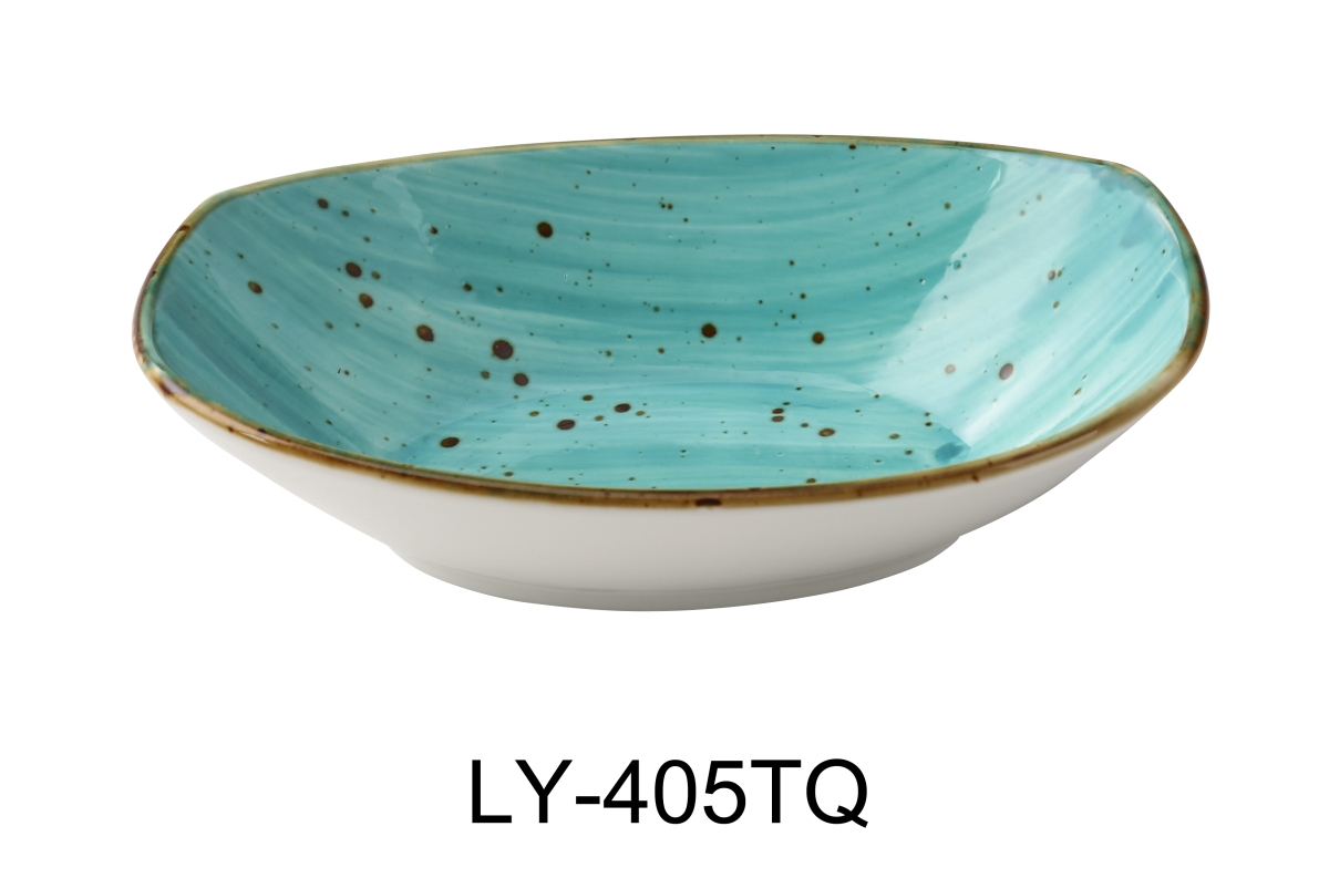 Picture of Yanco LY-405TQ Lyon 5.5 in. Small Oval Bowl, Turquoise - 5 oz - Reactive Glaze - Pack of 36