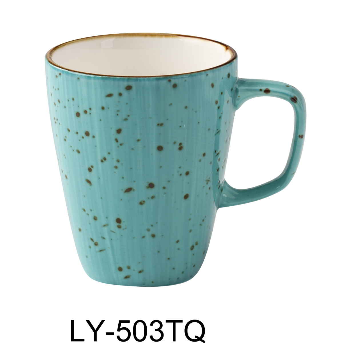 Picture of Yanco LY-503TQ Lyon 10 oz Mug, Turquoise - 3.25 in. Dia. & 4 in. Height - Reactive Glaze - Pack of 36