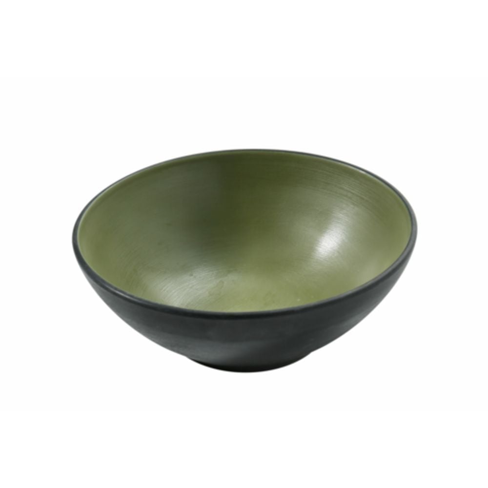 Picture of Yanco BM-407GR 24 oz Birmingham Melamine 7.25 x 2.75 in. Soup & Cereal Bowl - Gray & Green