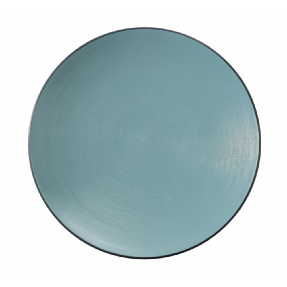 Picture of Yanco BM-111TL Birmingham Melamine 11.50 x 11.25 in. Round Plate - Gray & Teal
