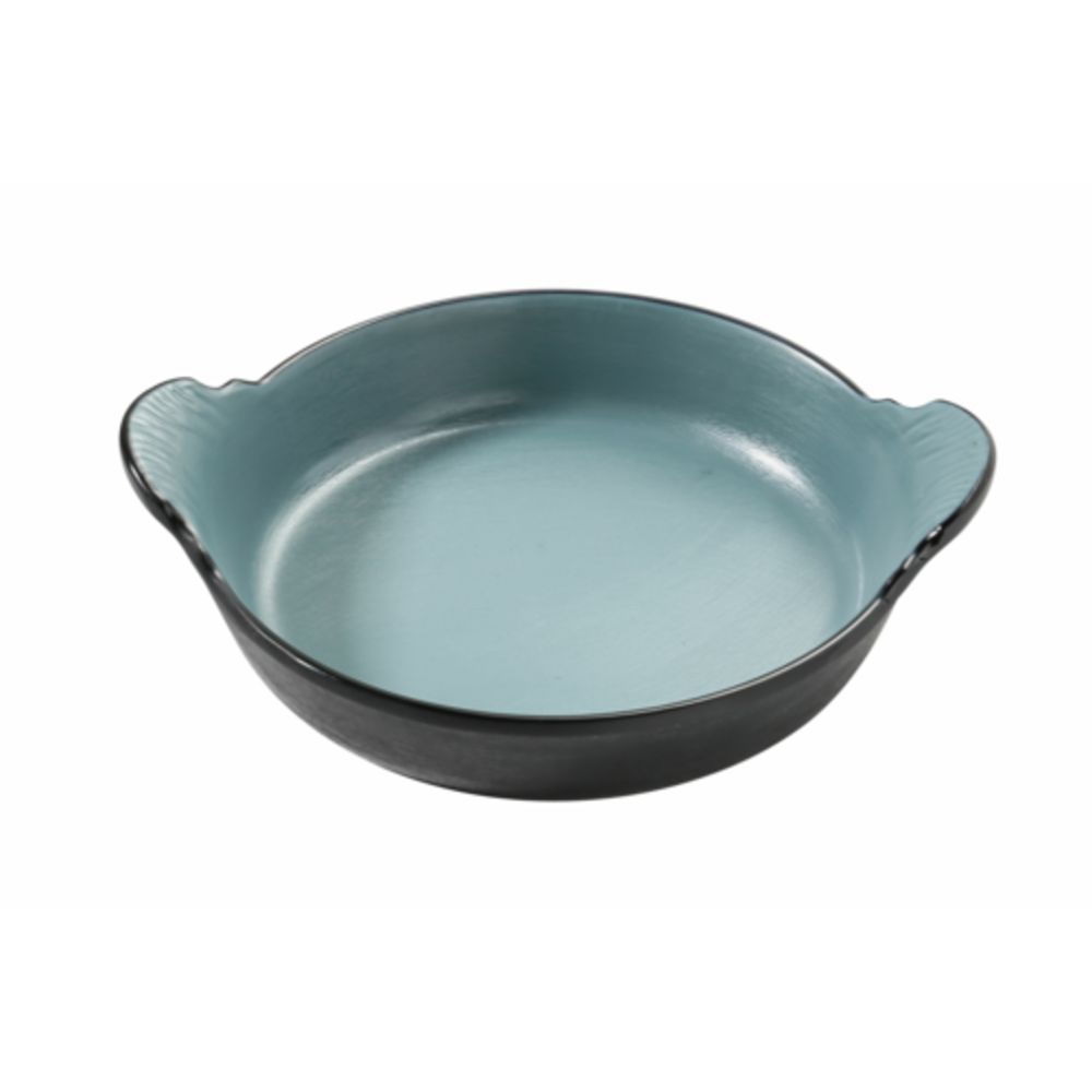 Picture of Yanco BM-606TL 12 oz Birmingham Melamine 6 x 1.25 in. Deep Dish with Handle - Gray & Teal