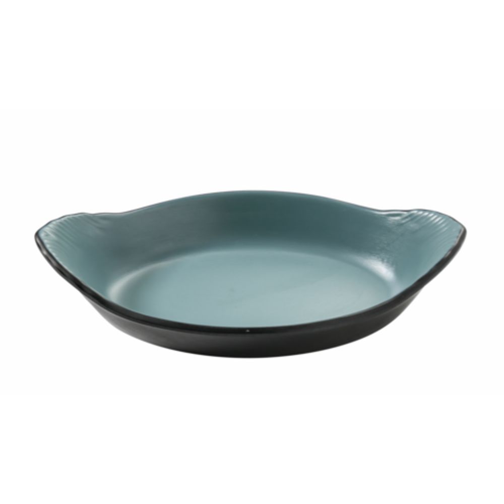 Picture of Yanco BM-608TL 10 oz Birmingham Melamine 8.75 x 5 x 1.25 in. Rarebit Dish - Gray & Teal