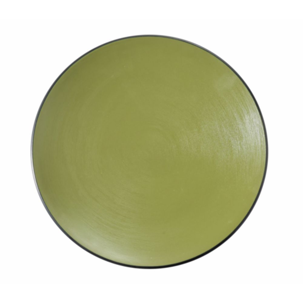 Picture of Yanco BM-107GR Birmingham Melamine 7.50 x 0.87 in. Round Plate - Gray & Green