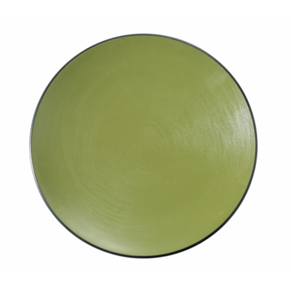 Picture of Yanco BM-110GR Birmingham Melamine 10.25 x 11.25 in. Round Plate - Gray & Green