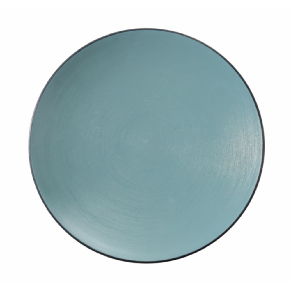 Picture of Yanco BM-109TL Birmingham Melamine 8.50 x 1 in. Round Plate - Gray & Teal