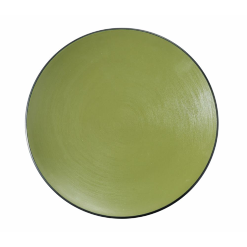 Picture of Yanco BM-109GR Birmingham Melamine 8.50 x 1 in. Round Plate - Gray & Green
