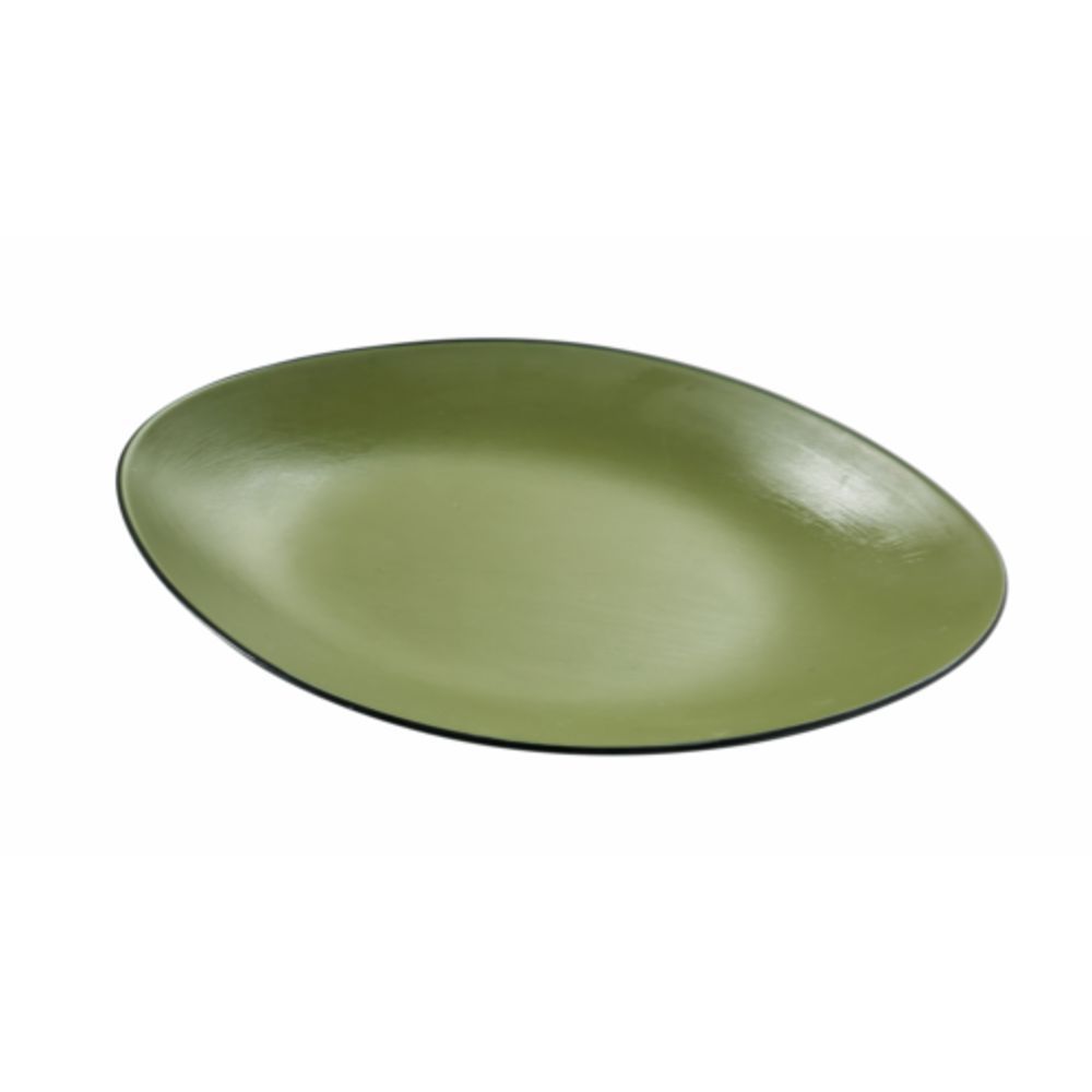 Picture of Yanco BM-211GR Birmingham Melamine 11.50 x 7.25 x 1.125 in. Deep Oval Plate - Gray & Green