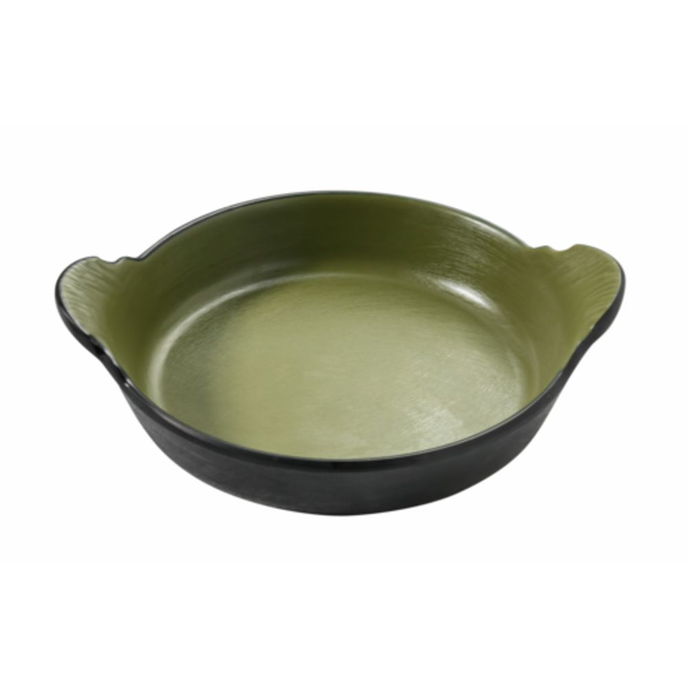 Picture of Yanco BM-607GR 16 oz Birmingham Melamine 7 x 1.50 in. Deep Dish with Handle - Gray & Green