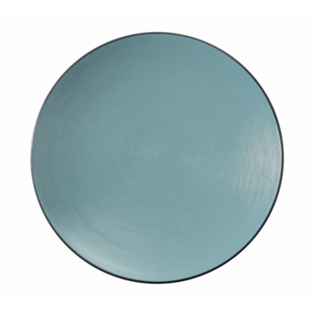 Picture of Yanco BM-110TL Birmingham Melamine 10.25 x 11.25 in. Round Plate - Gray & Teal