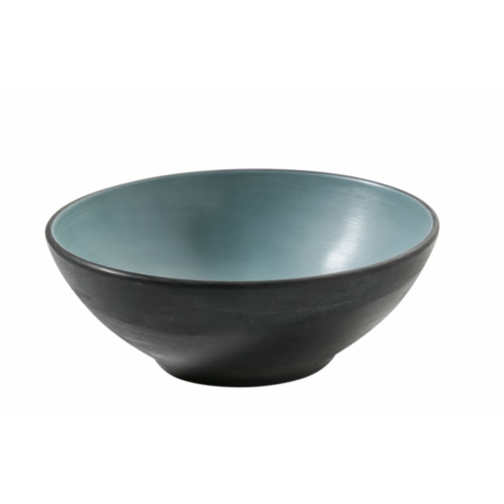 Picture of Yanco BM-405TL 15 oz Birmingham Melamine 5.75 x 2.25 in. Soup & Cereal Bowl - Gray & Teal - Pack of 48