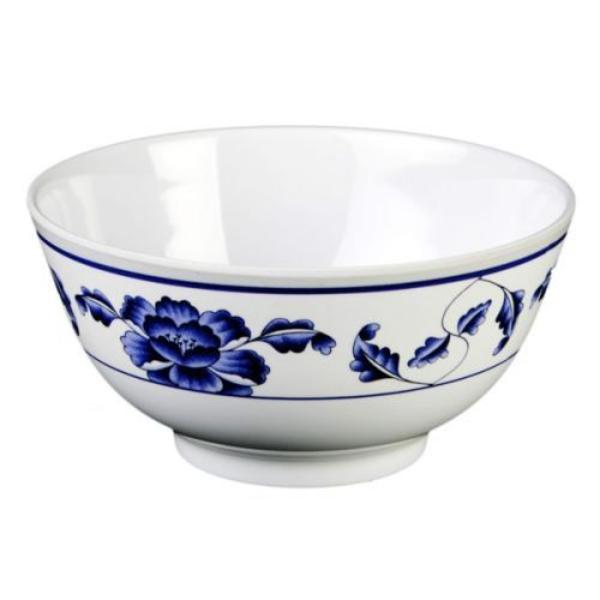 Picture of Yanco PO-3006 10 oz Peony Melamine 4.2 in. Rice Bowl - White & Blue