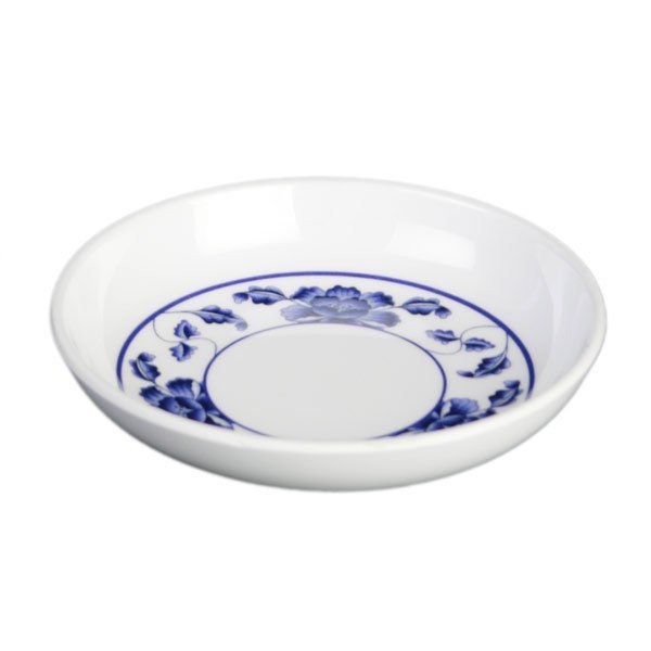 Picture of Yanco PO-1003 Peony Melamine 4 in. Sauce Dish - White & Blue