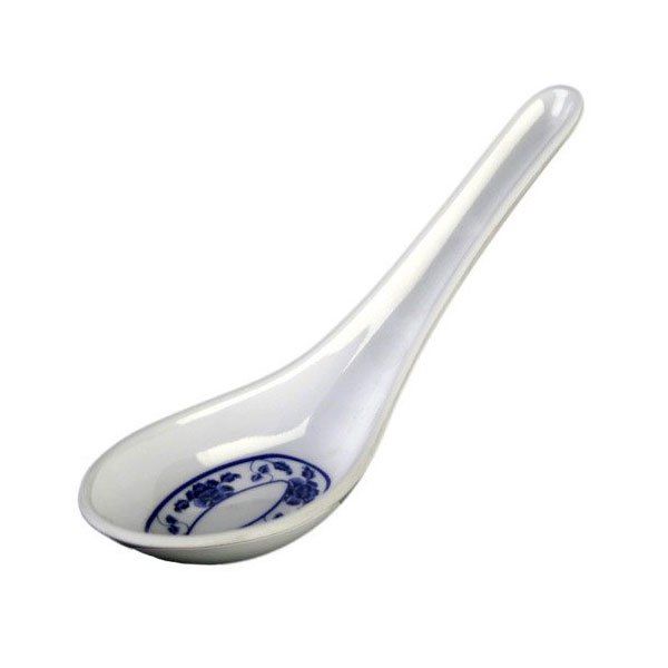 Picture of Yanco PO-7003 Peony Melamine 5.50 in. Spoon - White & Blue, Small