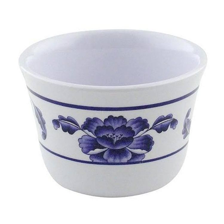 Picture of Yanco PO-9152 Peony Melamine Tea Cup - White & Blue