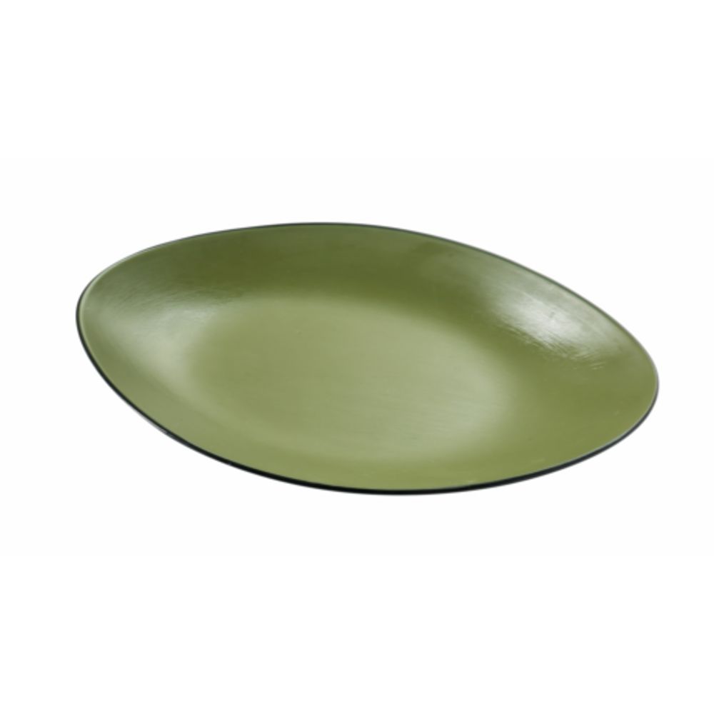 Picture of Yanco BM-209GR Birmingham Melamine 9.0625 x 6 x 1 in. Deep Oval Plate - Gray & Green