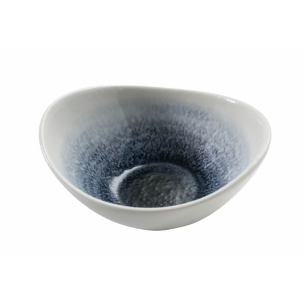 Picture of Yanco UN-605 7 oz Universe Chinaware 5.25 x 4.5 x 2.125 in. Oval Bowl - White & Blue