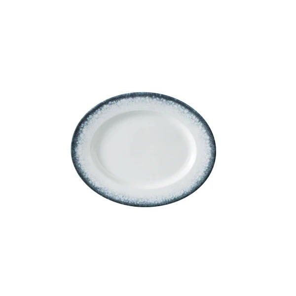 Picture of Yanco International MR-210 10 x 7.87 x 1 in. Mars Oval Plate, White & Blue