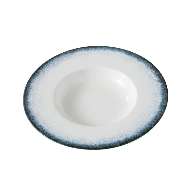 Picture of Yanco International MR-411 11.25 x 1.87 in. Mars Pasta Bowl, White & Blue - 12 oz