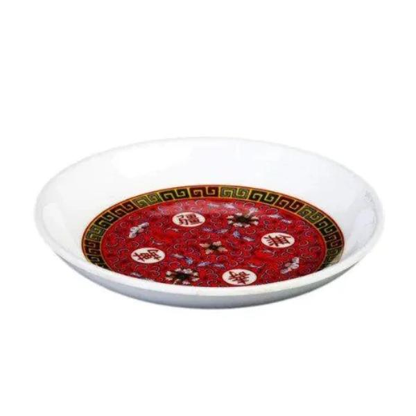 Picture of Yanco International LG-1028 2.75 in. Melamine Sauce Dish with Chinese Style - Red & White
