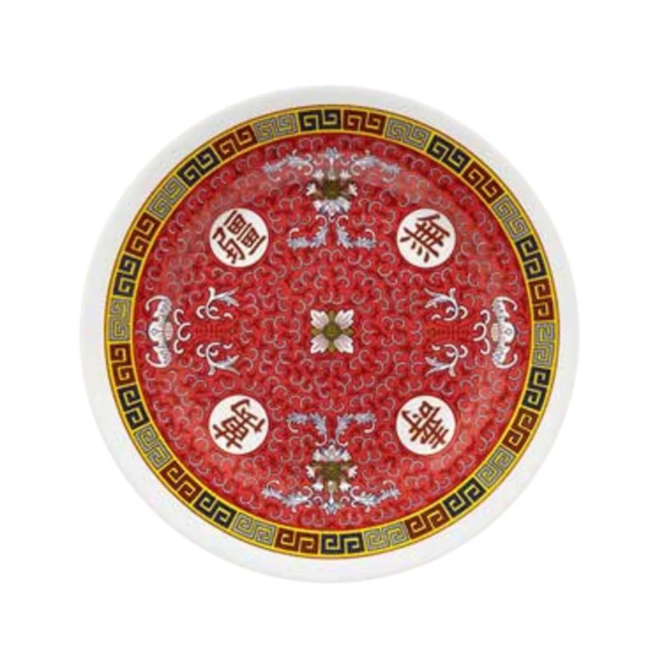 Picture of Yanco International LG-1006 6 in. Longevity Round Plate, Red & White