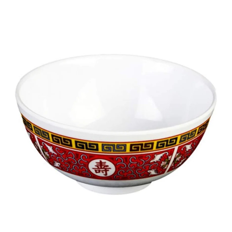 Picture of Yanco International LG-3004 5 in. Melamine Bowl with Chinese Style, Red & White - 14 oz