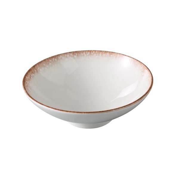 Picture of Yanco International PR-509 9.75 x 3.12 in. Porto Bowl, White & Brown - 50 oz