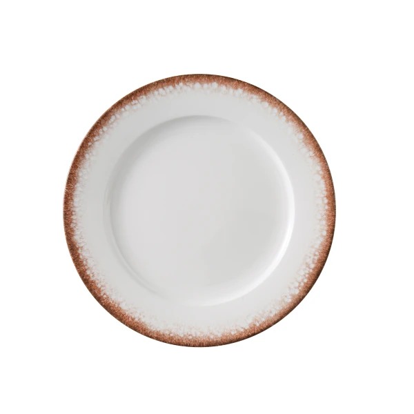 Picture of Yanco International PR-110 10.25 x 1 in. Porto Dinner Plate - White & Brown