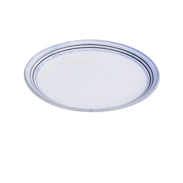 Picture of Yanco International OC-216 16 x 11 x 1.5 in. Ocean Oval Plate - White & Blue