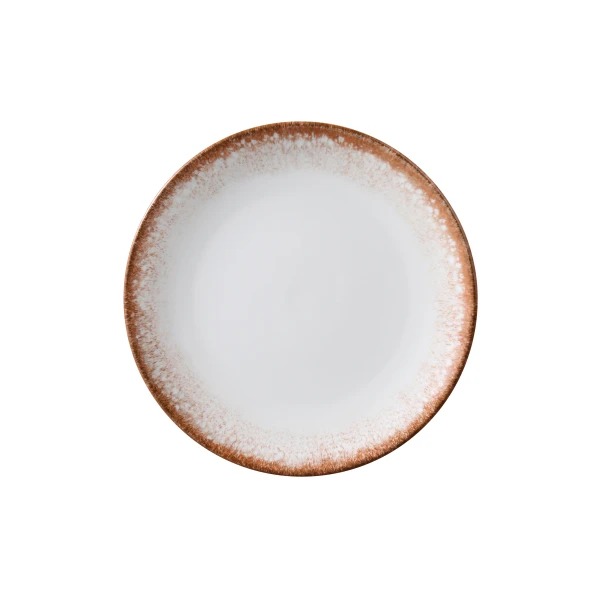 Picture of Yanco International PR-706 6.25 x 0.75 in. Porto Coupe Round Plate, White & Brown
