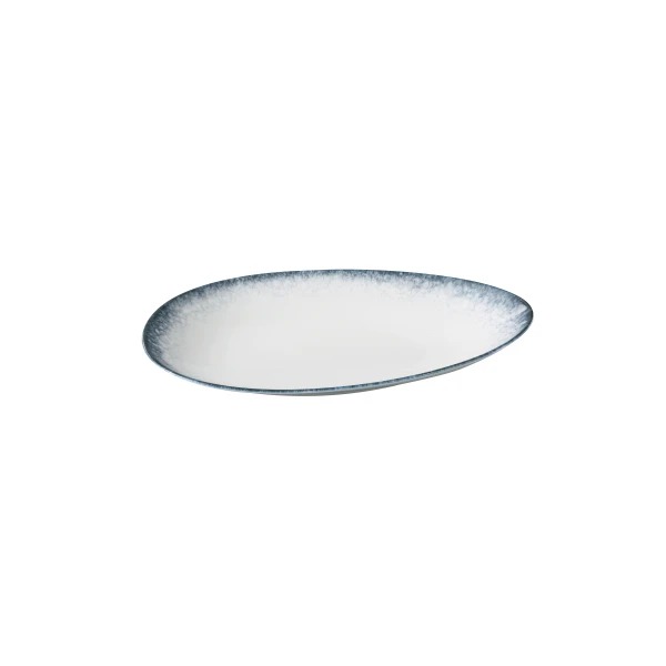 Picture of Yanco International MR-311 11.75 x 7 x 1.87 in. Mars Deep Oval Plate, White & Blue