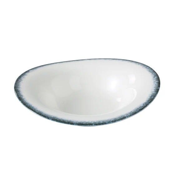 Picture of Yanco International MR-408 9 x 2.37 in. Mars Soup Plate, White & Blue - 12 oz