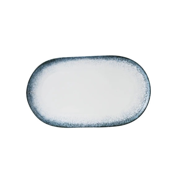 Picture of Yanco International MR-214 13.62 x 7.87 x 0.87 in. Mars Coupe Oval Plate, White & Blue