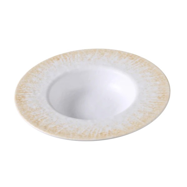 Picture of Yanco International OP-509 9.12 x 1.87 in. Optimum Dessert Bowl, White & Brown - 10 oz