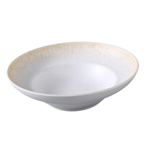 Picture of Yanco International OP-610 10.75 x 2.12 in. Optimum Deep Mediterranean Bowl, White & Brown - 13 oz