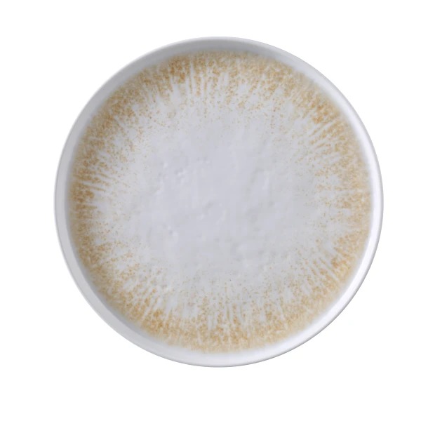 Picture of Yanco International OP-112 12 x 1 in. Optimum Round Plate with Upright Rim, White & Brown