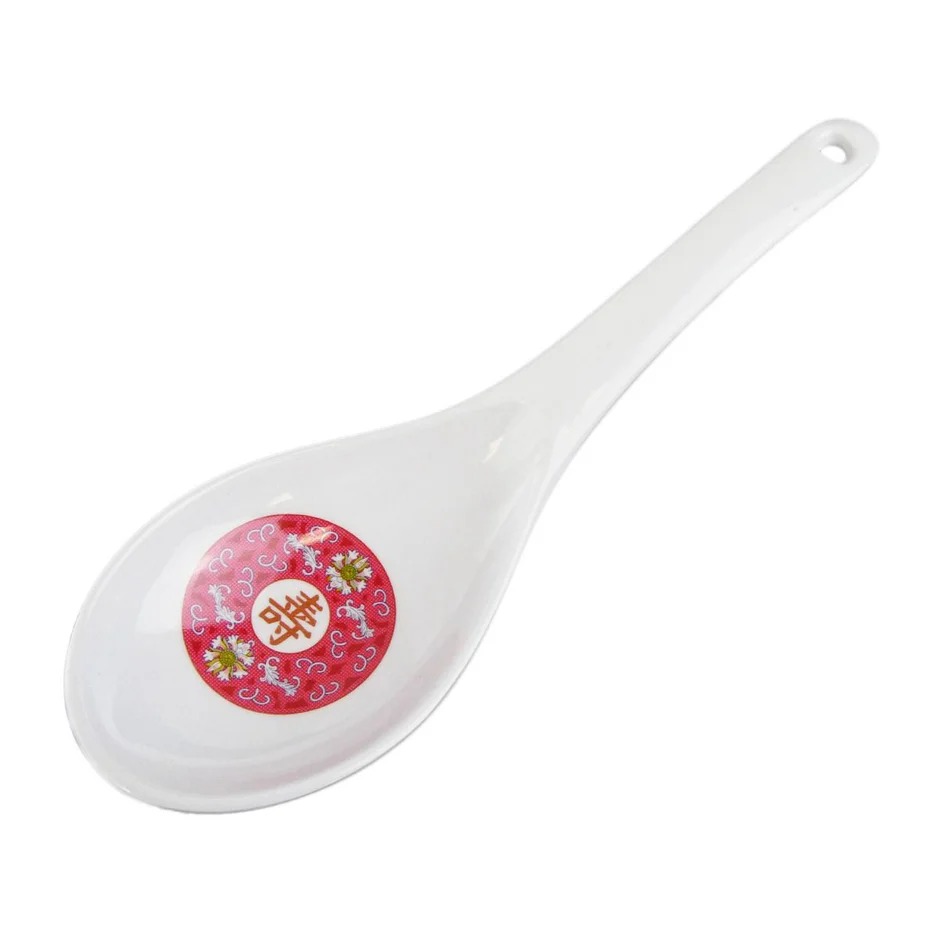 Picture of Yanco International LG-7005 Melamine Scoop with Chinese Style - Red & White