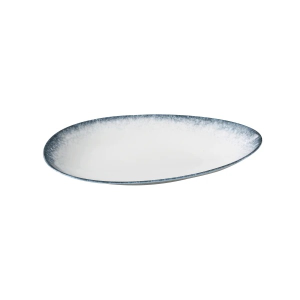 Picture of Yanco International MR-313 13.75 x 8.25 x 2.12 in. Mars Deep Oval Plate, White & Blue