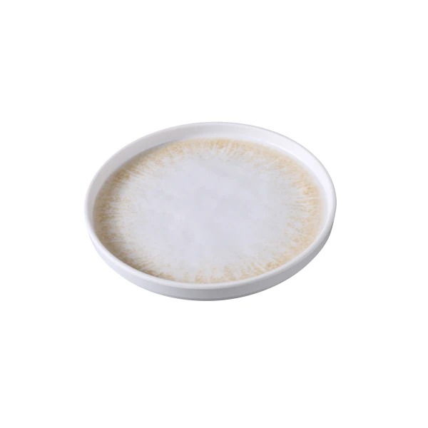 Picture of Yanco International OP-106 6.5 x 0.75 in. Optimum Round Plate with Upright Rim, White & Brown