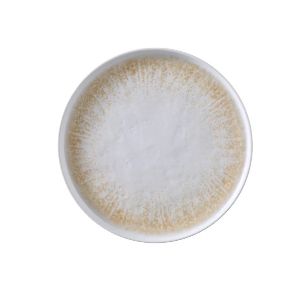 Picture of Yanco International OP-110 10 x 1 in. Optimum Round Plate with Upright Rim, White & Brown