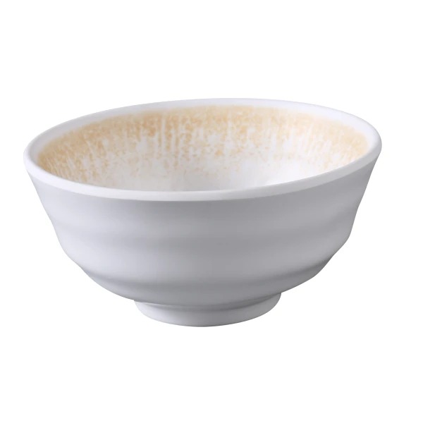 Picture of Yanco International OP-305 4.5 x 2.12 in. Optimum Miso Soup Bowl, White & Brown - 10 oz